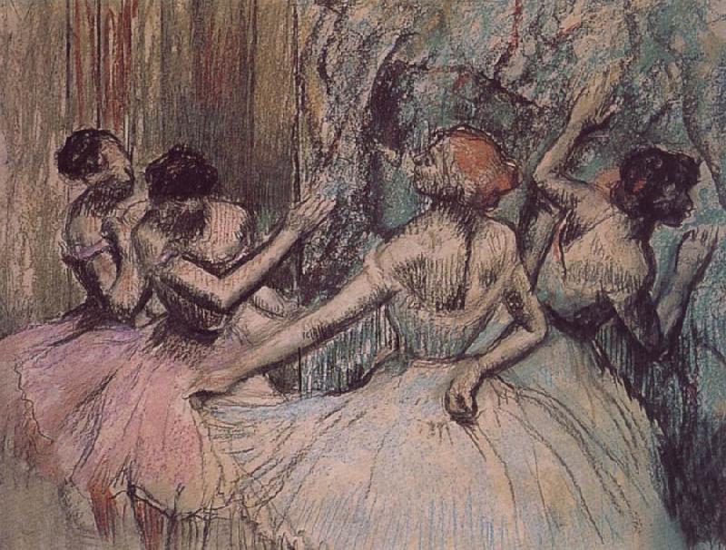 Edgar Degas Dance behind the curtain Norge oil painting art